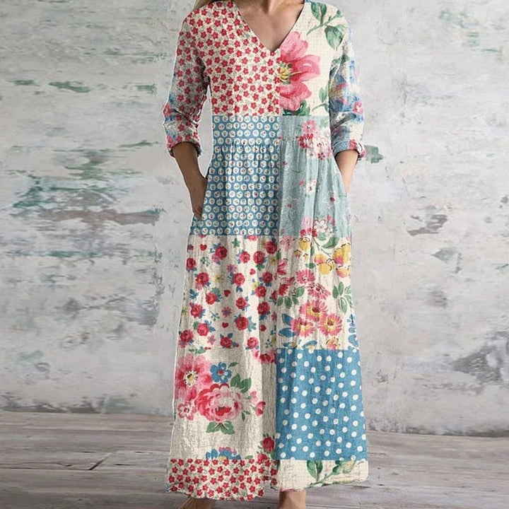 Sophie™ | Graceful Retro Maxi Dress