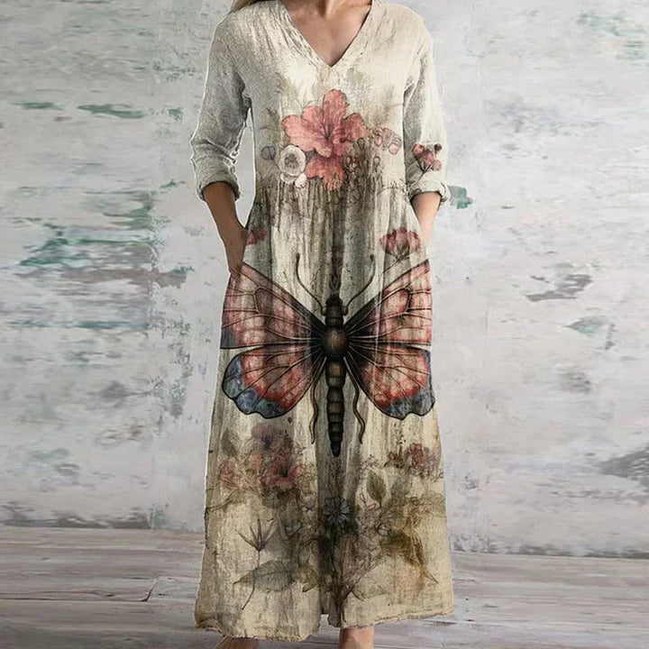 Sophie™ | Graceful Retro Maxi Dress