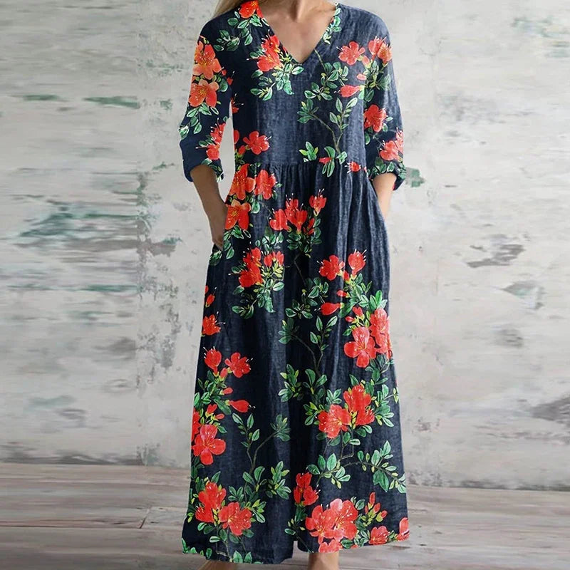 Sophie™ | Graceful Retro Maxi Dress