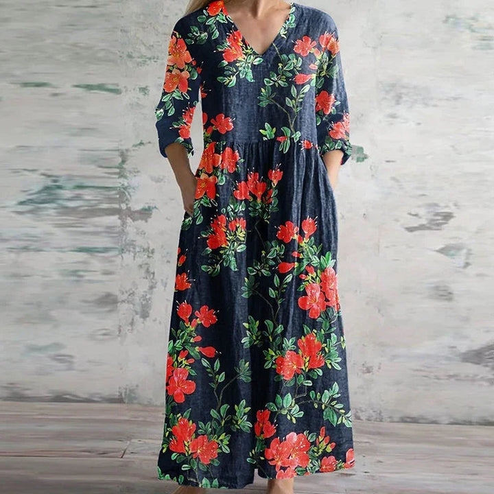 Sophie™ | Graceful Retro Maxi Dress