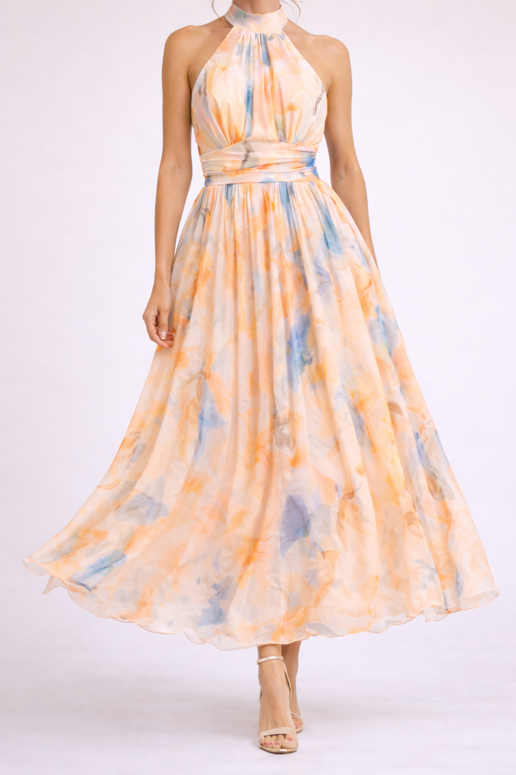 Madeline™ | Halter Watercolor Dress
