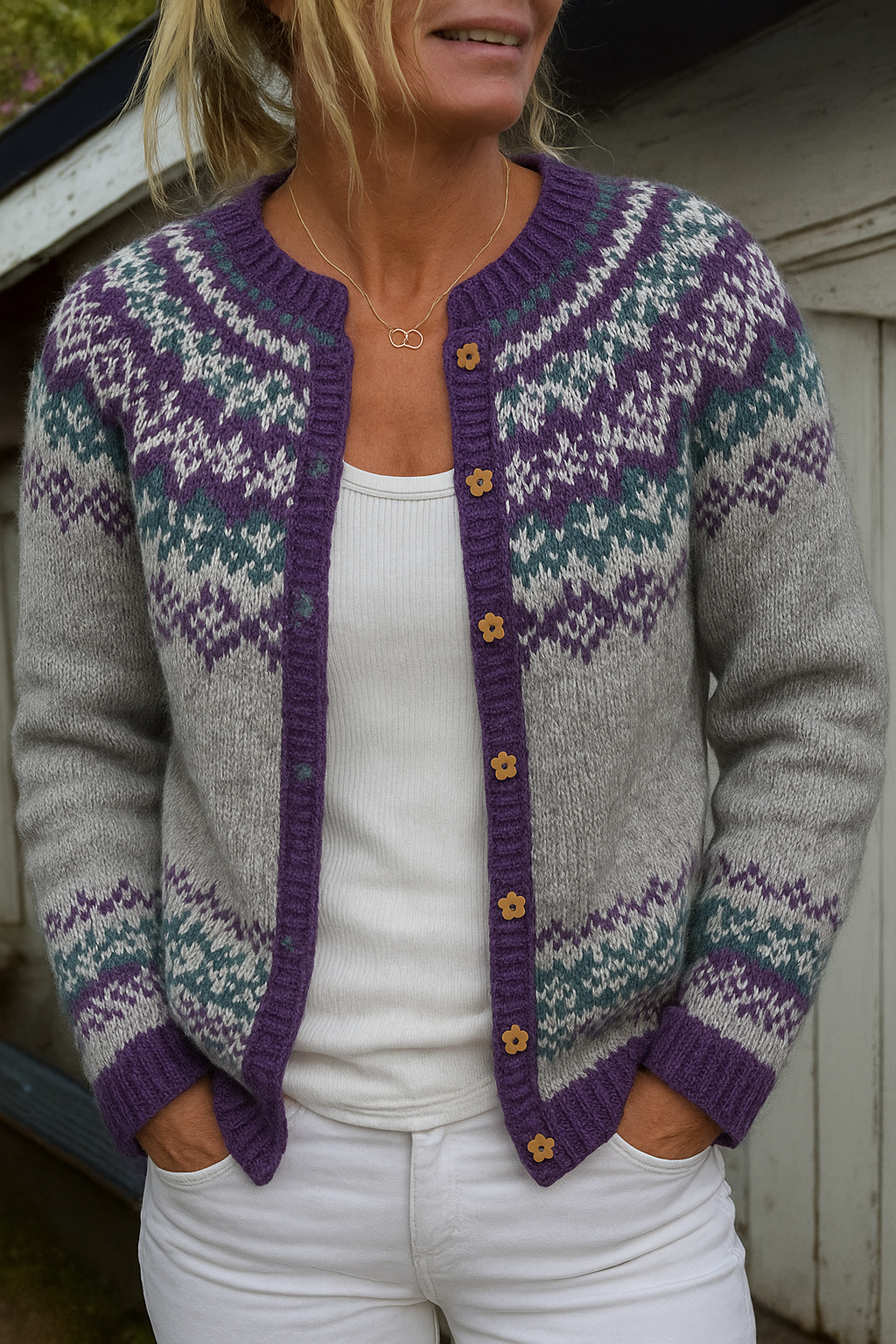 Lauren™ | Vintage Icelandic Cardigan