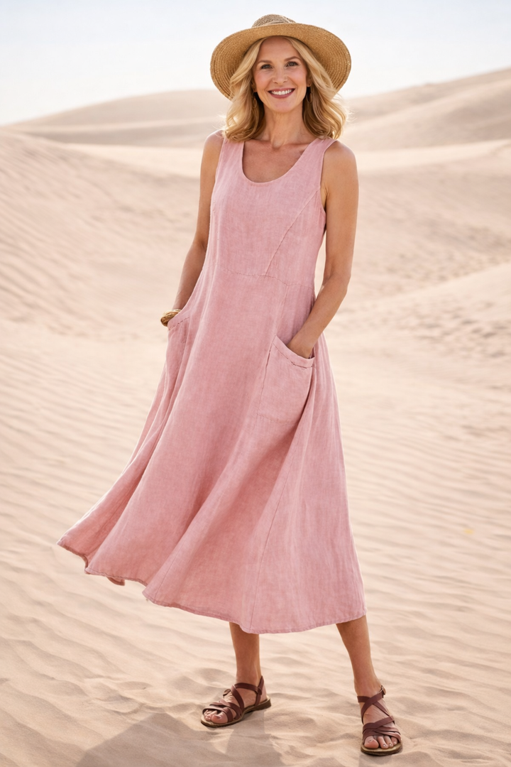 Aubrey™ | Luna Comfortable A-Line Midi Dress