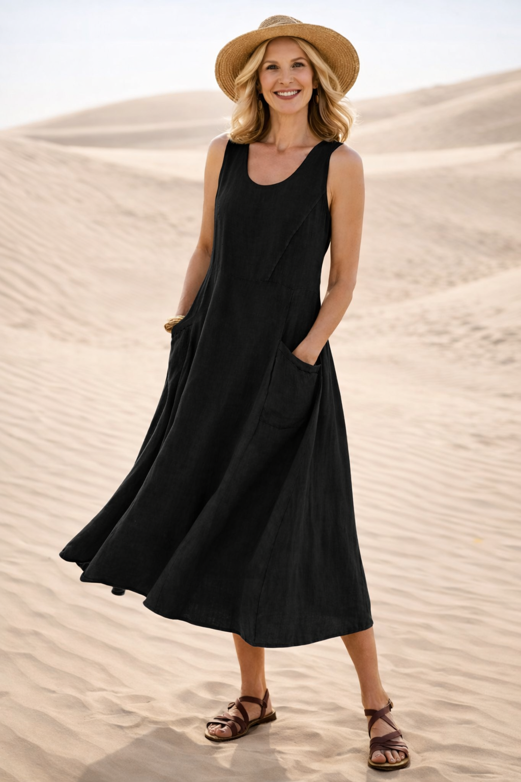 Aubrey™ | Luna Comfortable A-Line Midi Dress