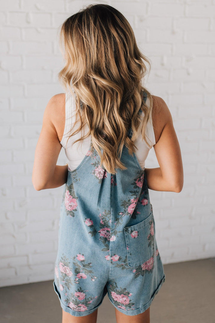 Aurora™ | Floral Denim Shortalls
