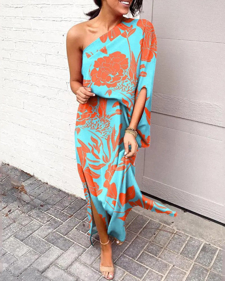 Amelie™ | One-Shoulder Floral Maxi Dress