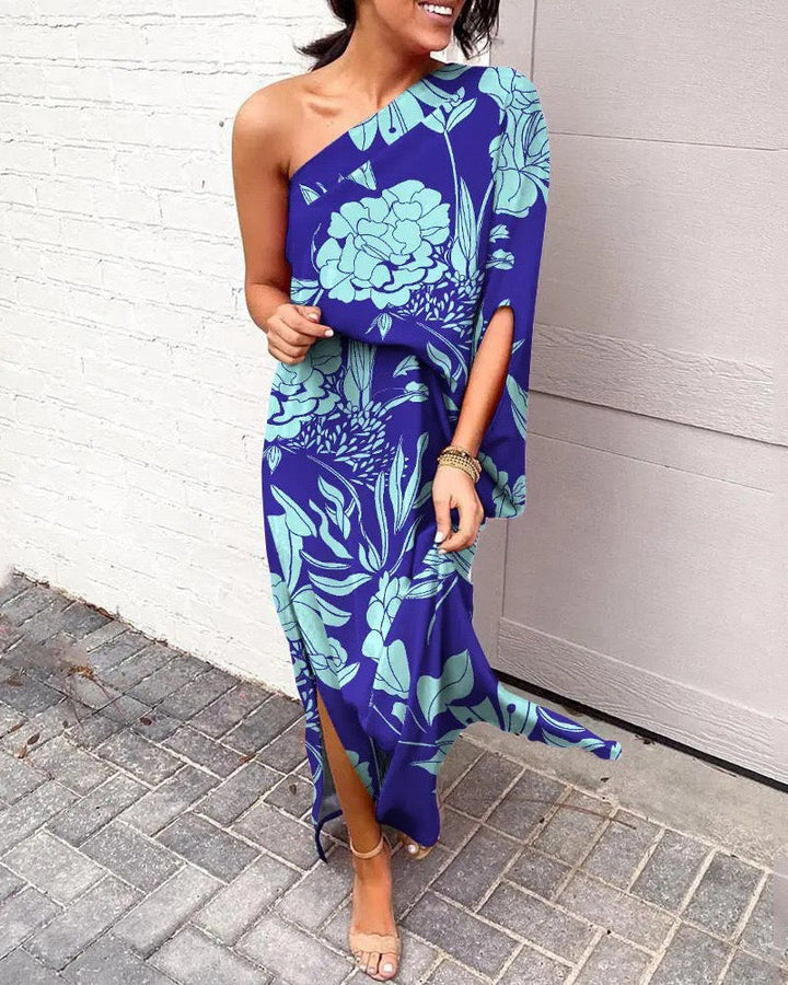 Amelie™ | One-Shoulder Floral Maxi Dress