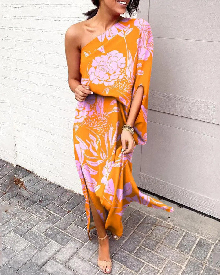 Amelie™ | One-Shoulder Floral Maxi Dress