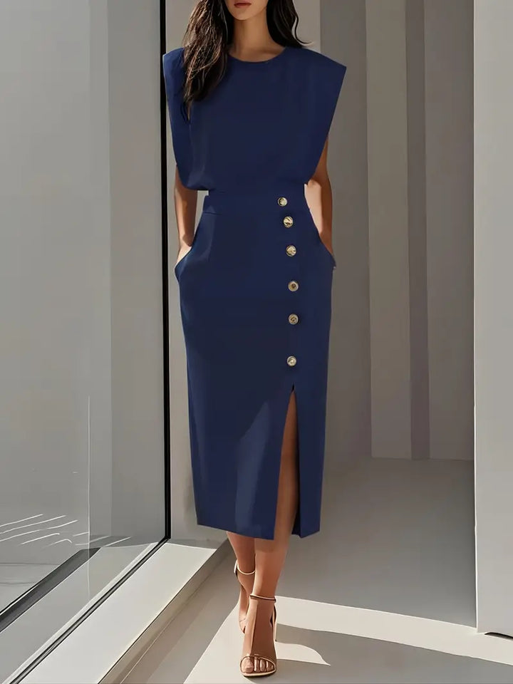 Lauren™ | Puti Midi Dress with Side Slit