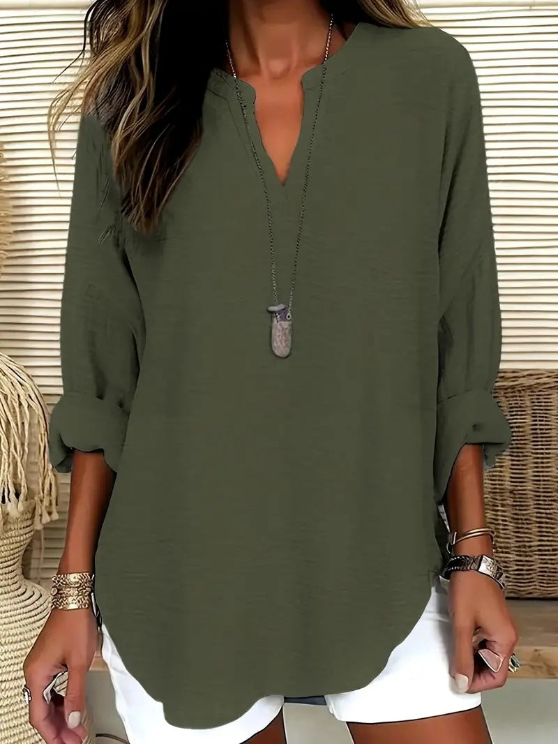 Natalie™ | Élara Linen Blouse