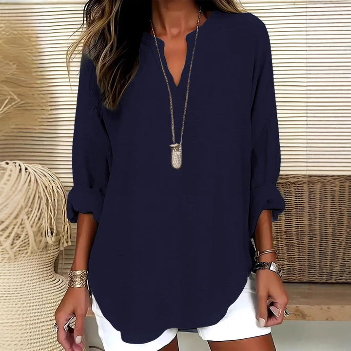 Natalie™ | Élara Linen Blouse