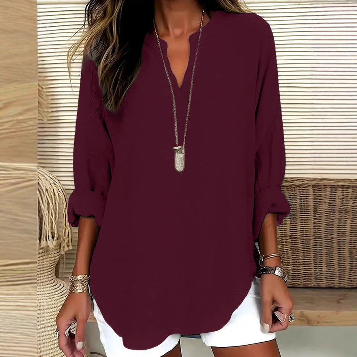 Natalie™ | Élara Linen Blouse
