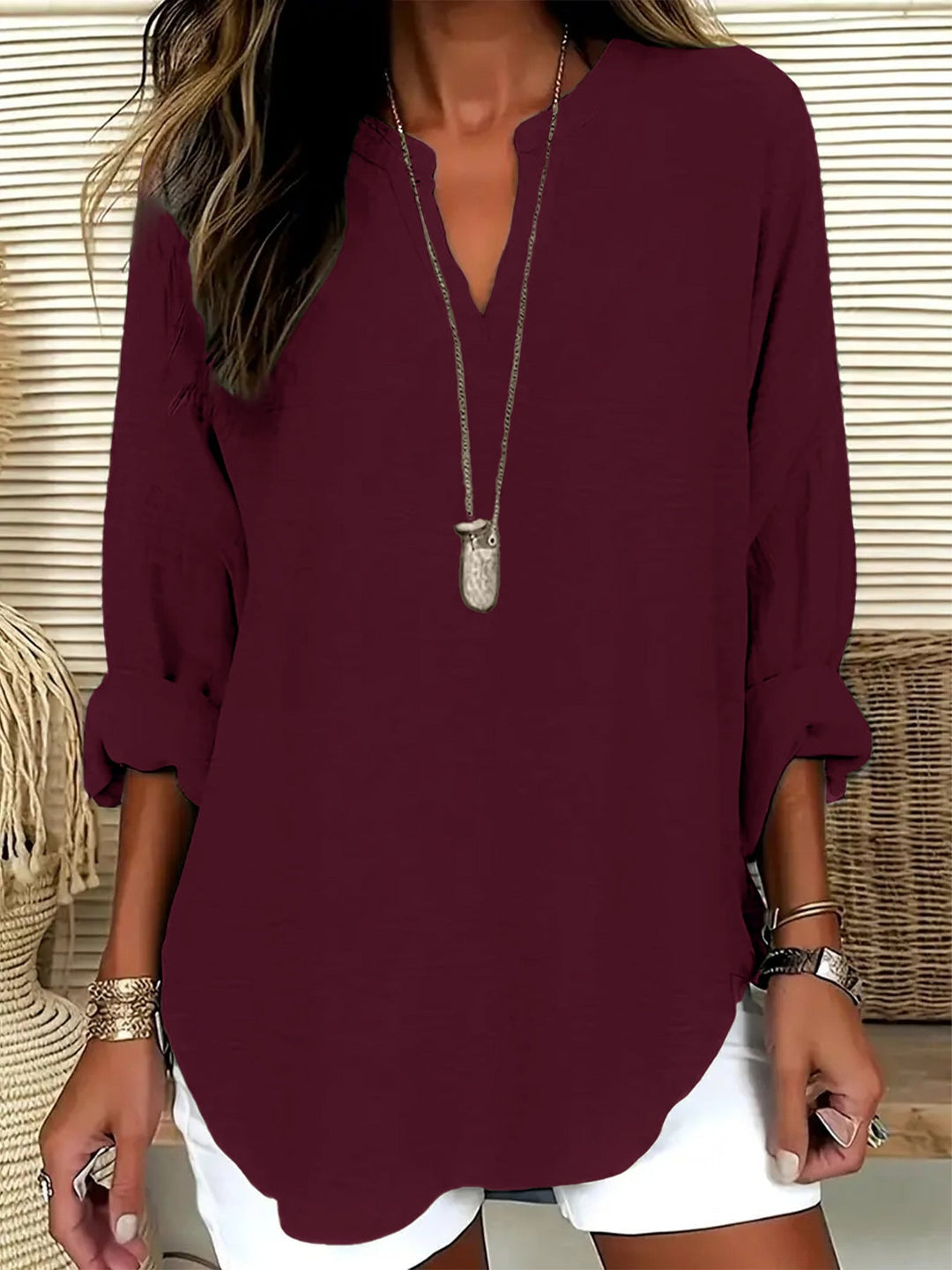 Natalie™ | Élara Linen Blouse