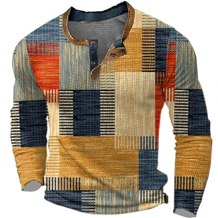 Mike™ | Colorful Men's Long Sleeve Shirt