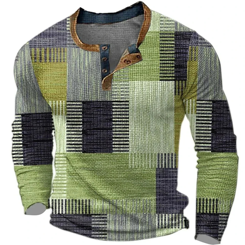Mike™ | Colorful Men's Long Sleeve Shirt