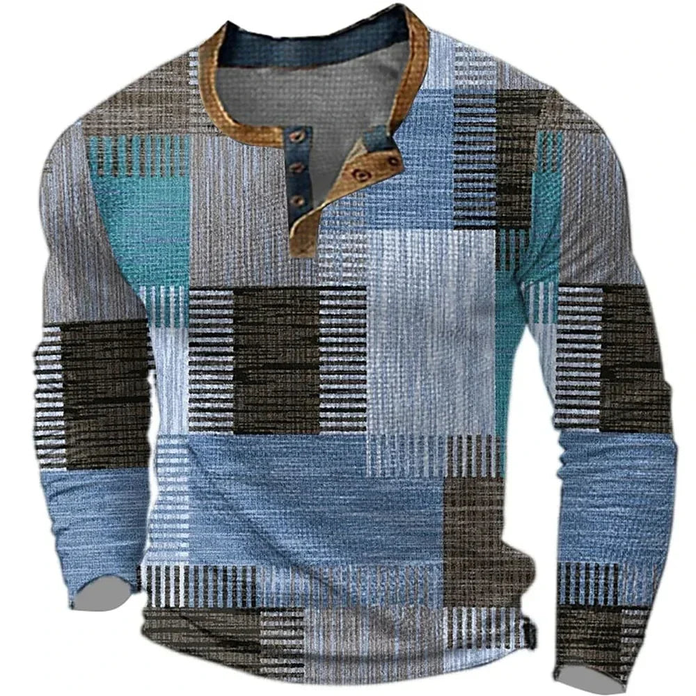 Mike™ | Colorful Men's Long Sleeve Shirt