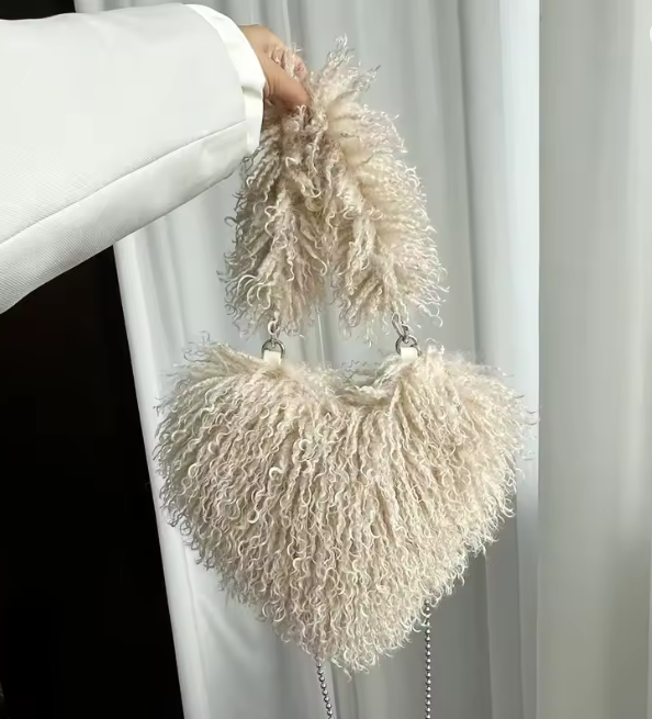 Aaliyah™ | Heart Plush Crossbody Bag