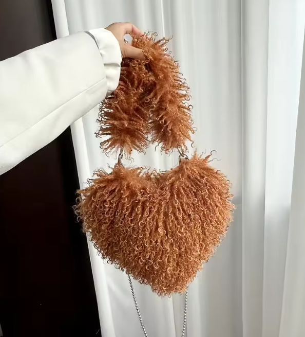 Aaliyah™ | Heart Plush Crossbody Bag