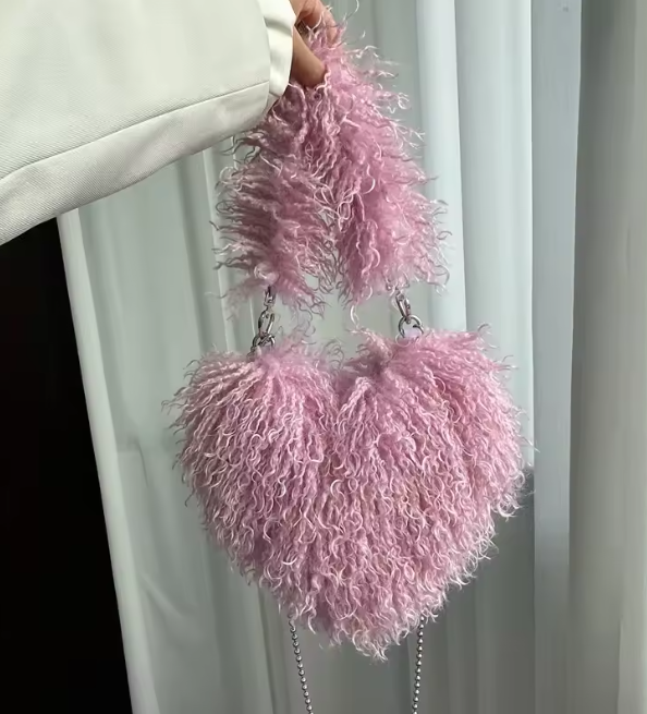 Aaliyah™ | Heart Plush Crossbody Bag