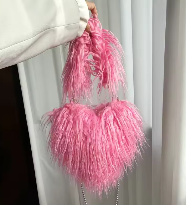 Aaliyah™ | Heart Plush Crossbody Bag
