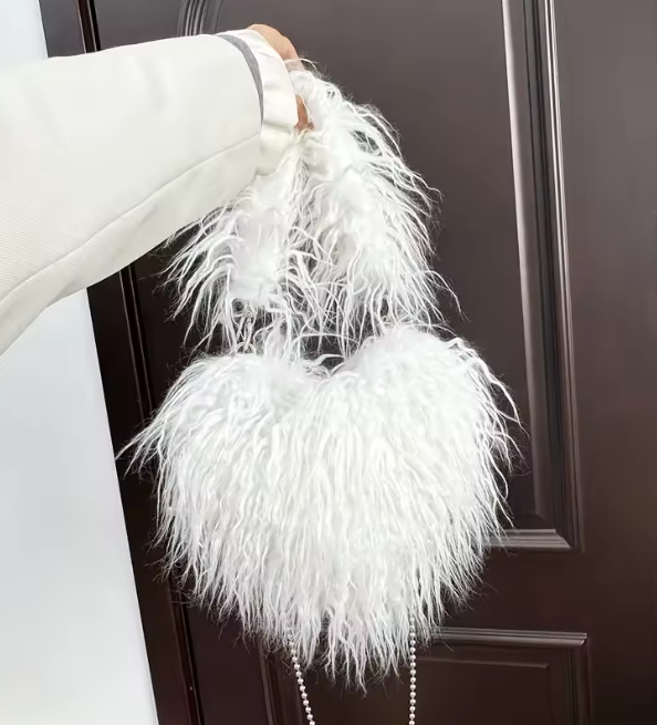 Aaliyah™ | Heart Plush Crossbody Bag