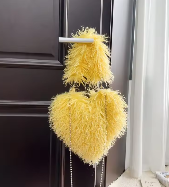 Aaliyah™ | Heart Plush Crossbody Bag