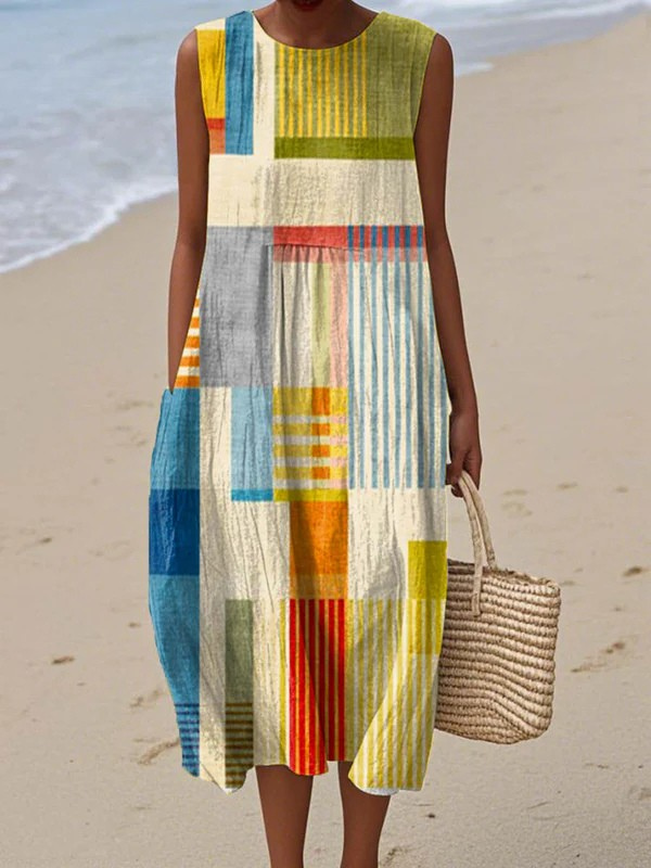 Addison™ | Geometric Midi Dress