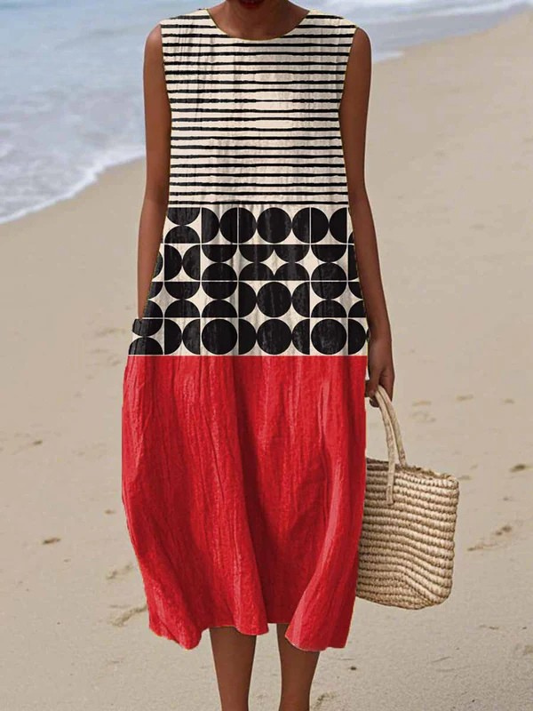 Lillian™ | Colourblock Midi Dress