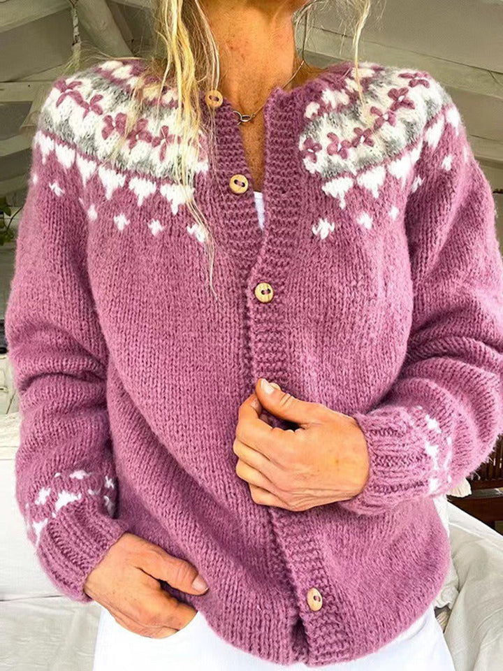 Chloe™ | Vintage Icelandic Cardigan