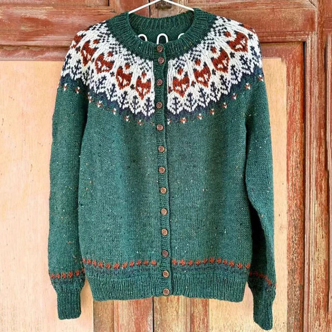 Chloe™ | Vintage Icelandic Cardigan