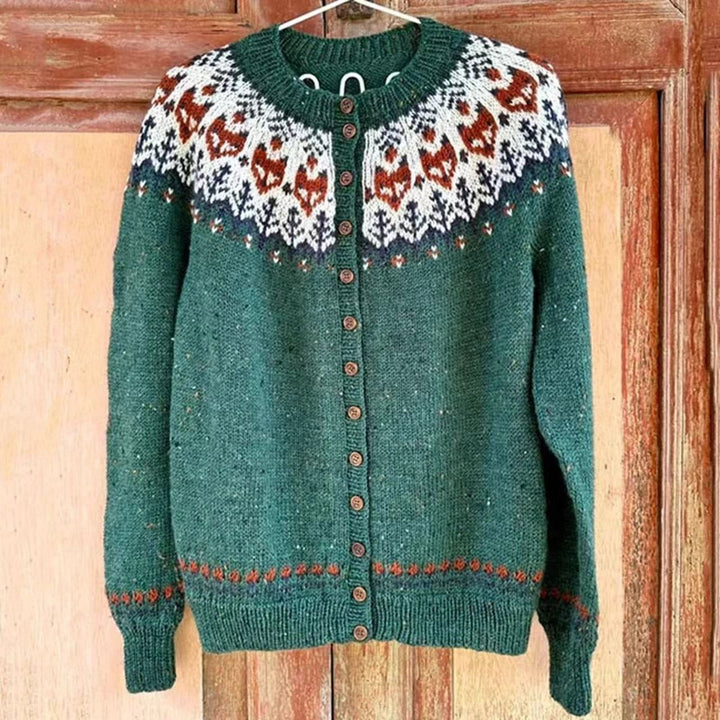 Chloe™ | Vintage Icelandic Cardigan