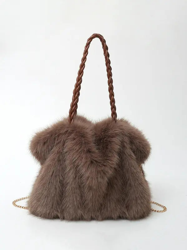 Charlotte™ | Plush Velvet Shoulder Tote