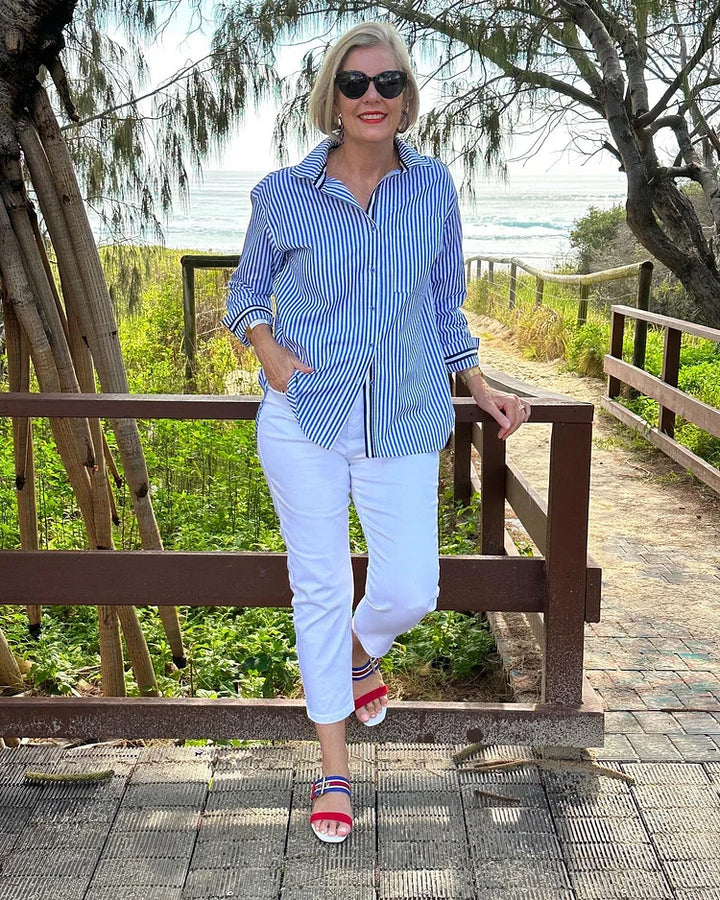 Jasmine™ | Easy Elegance Striped Blouse