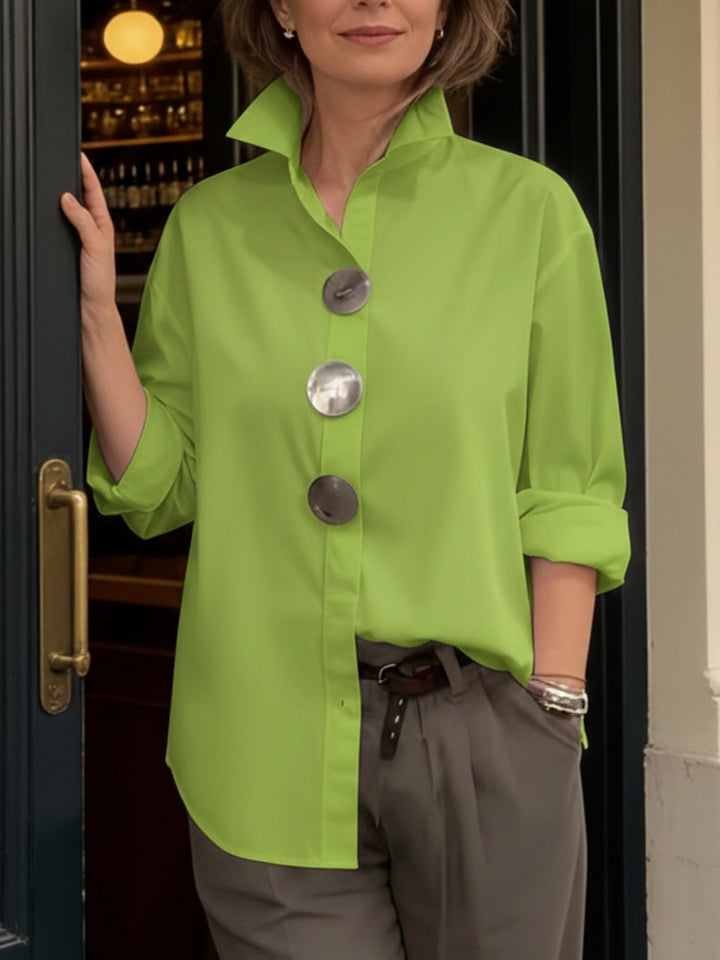Sadie™ | Statement Button Collar Blouse