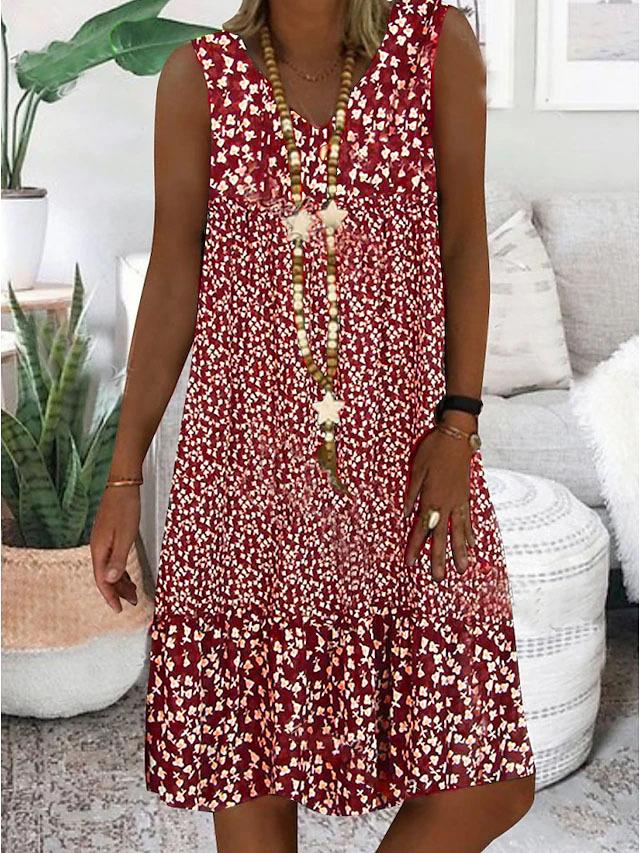 Hailey™ | Sleeveless Floral V-Neck Dress