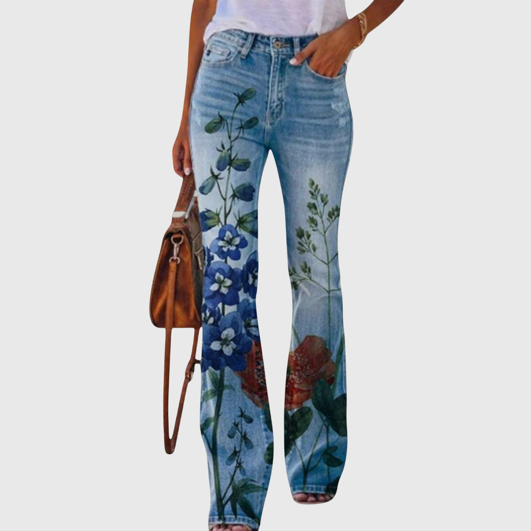 Olivia™ | Women Pants with Flowers