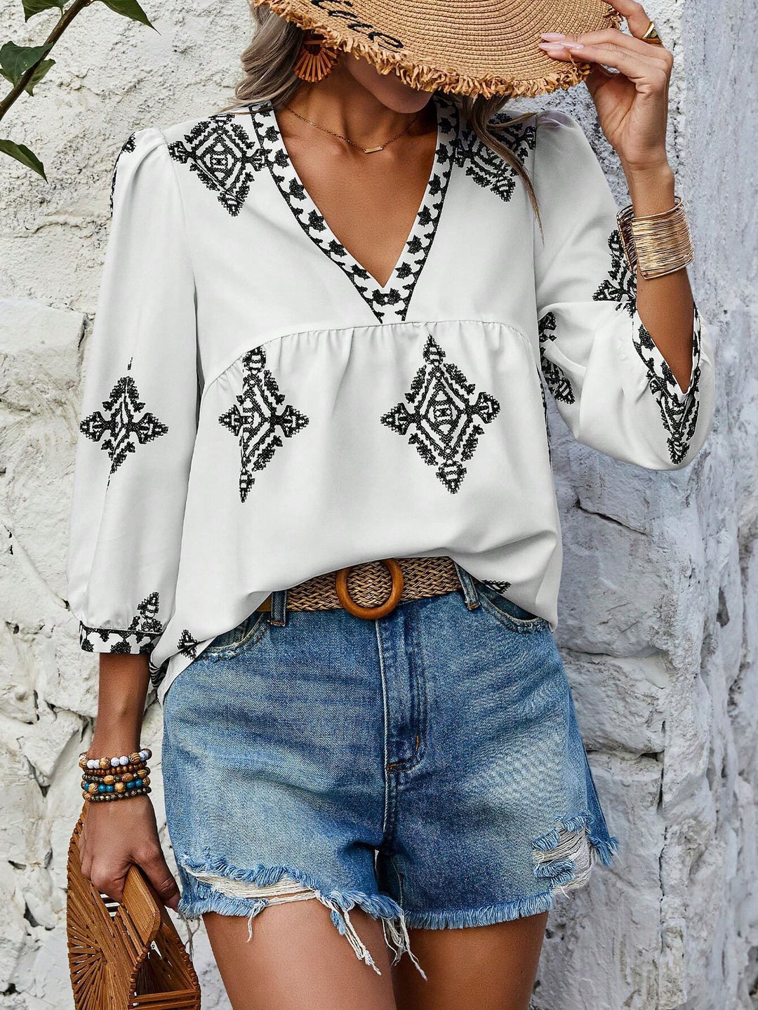 Brooklyn™ | ALMA Bohemian Cotton Blouse