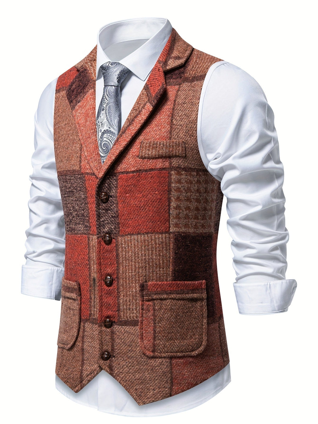 Brooklyn™ | Patchwork Tweed Waistcoat