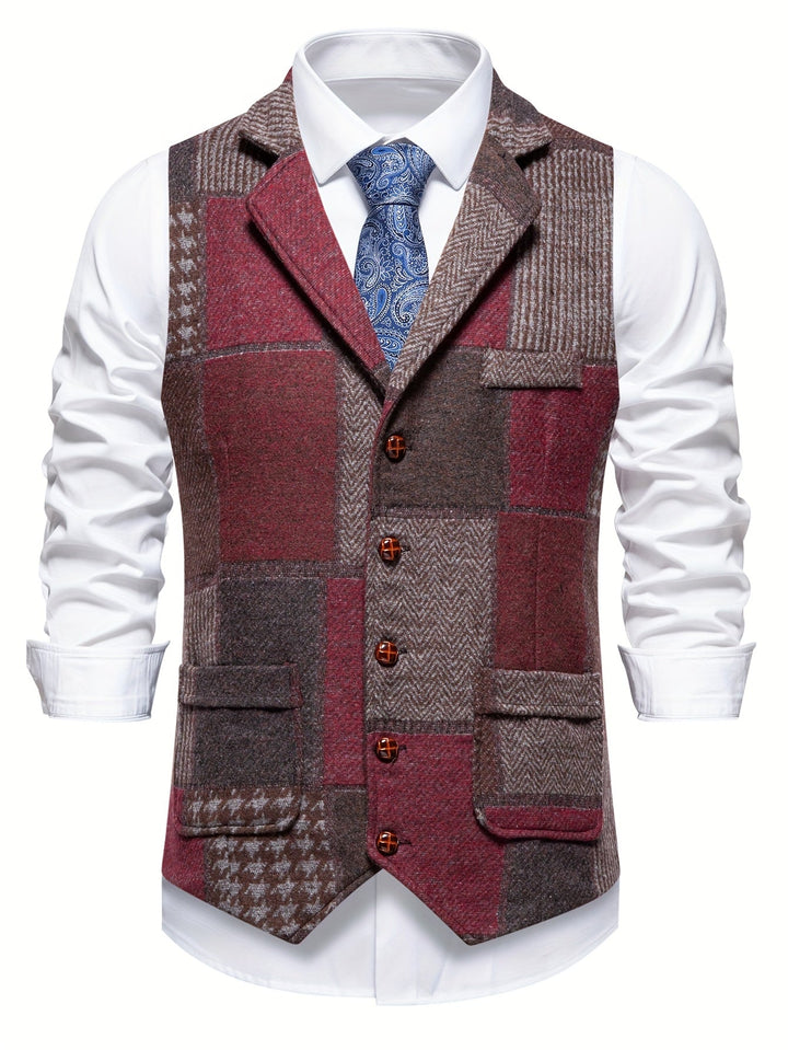 Brooklyn™ | Patchwork Tweed Waistcoat
