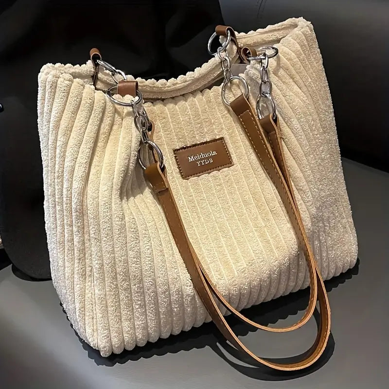 Makayla™ | Onyx Corduroy Tote Bag