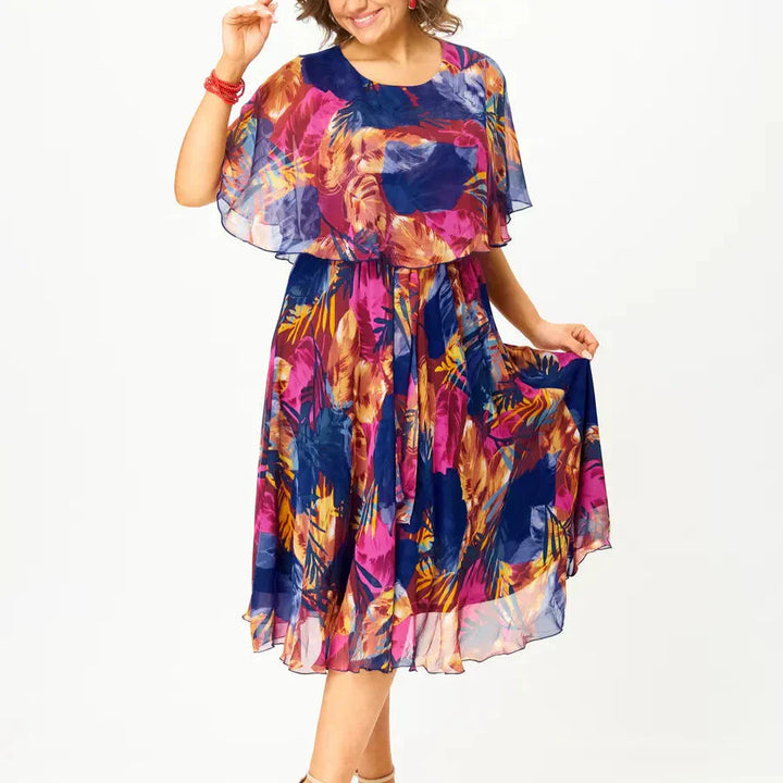 Eleanor™ | Barbara Comfortable Plus Size Chiffon Dress