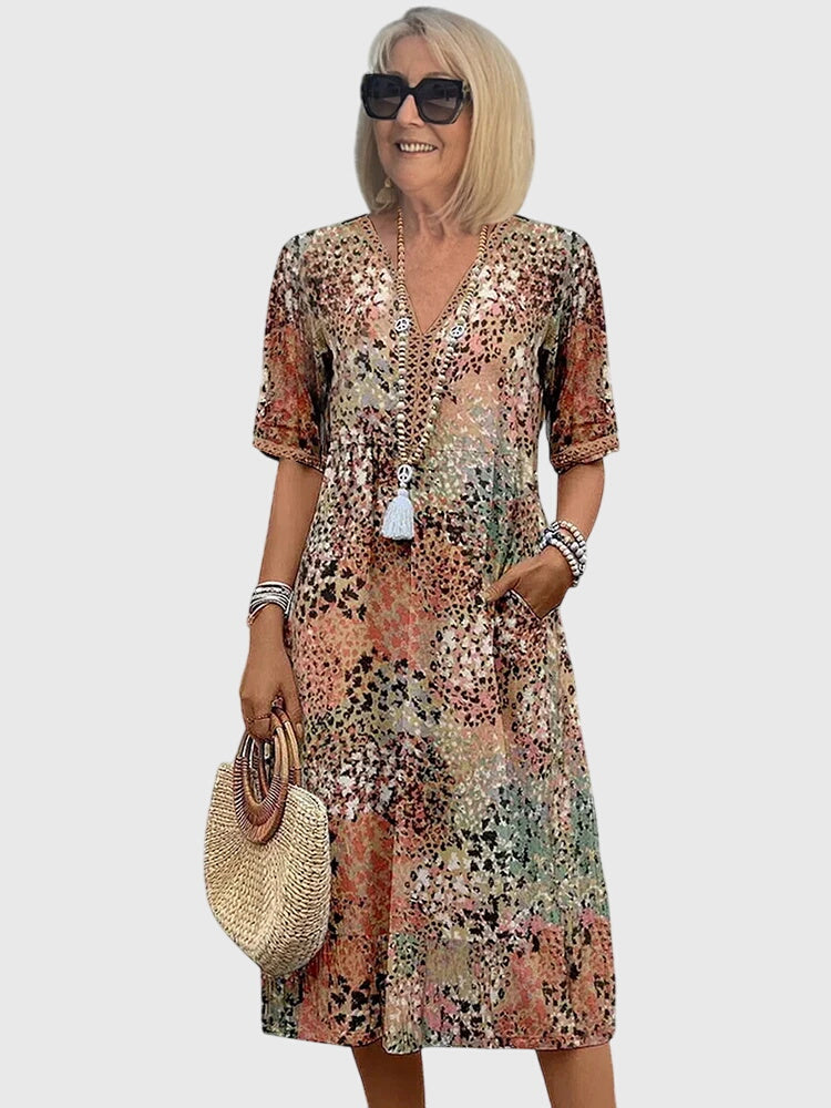Mia™ | Elegant Floral Midi Dress