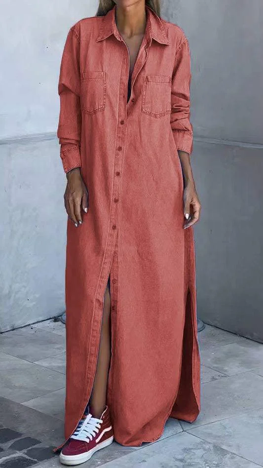 Aubrey™ | Delana Casual Button Down Dress