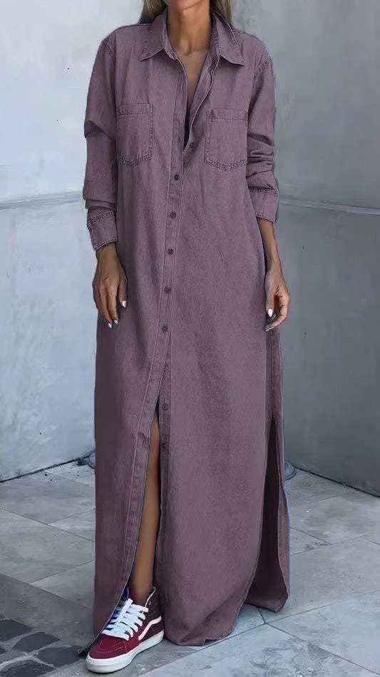 Aubrey™ | Delana Casual Button Down Dress