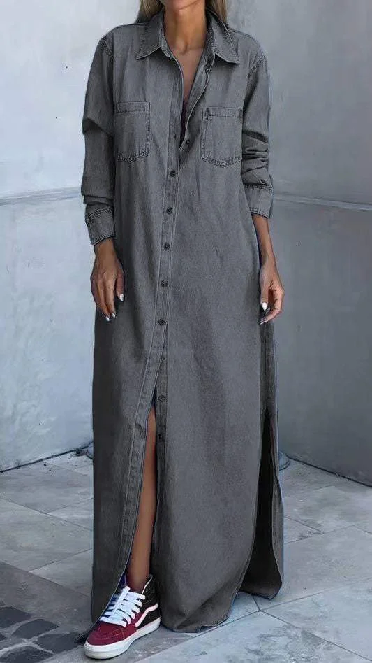 Aubrey™ | Delana Casual Button Down Dress
