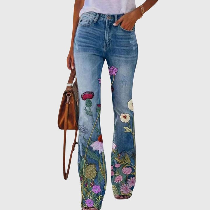 Olivia™ | Women Pants with Flowers