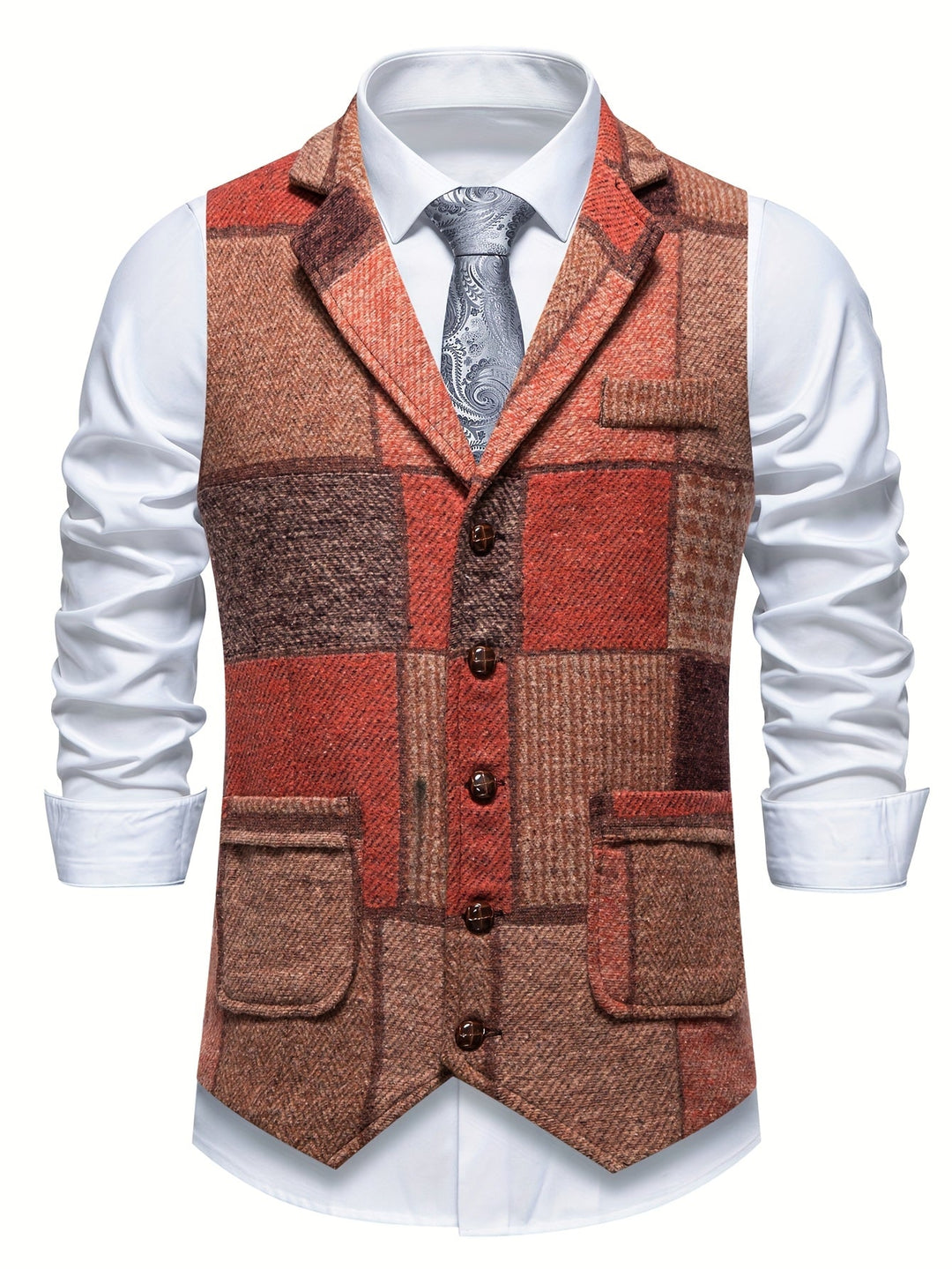 Brooklyn™ | Patchwork Tweed Waistcoat