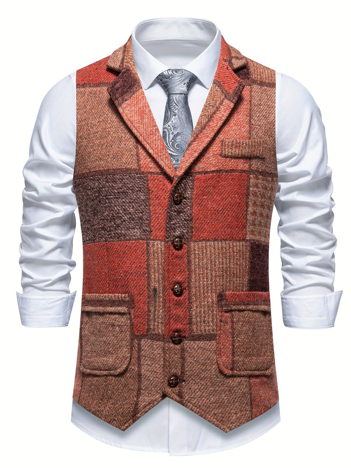 Brooklyn™ | Patchwork Tweed Waistcoat