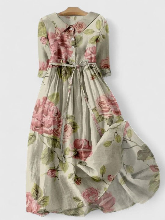 Natalie™ | Elegant Cotton Linen Dress