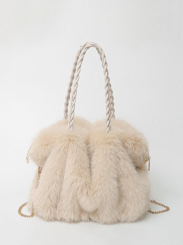 Charlotte™ | Plush Velvet Shoulder Tote